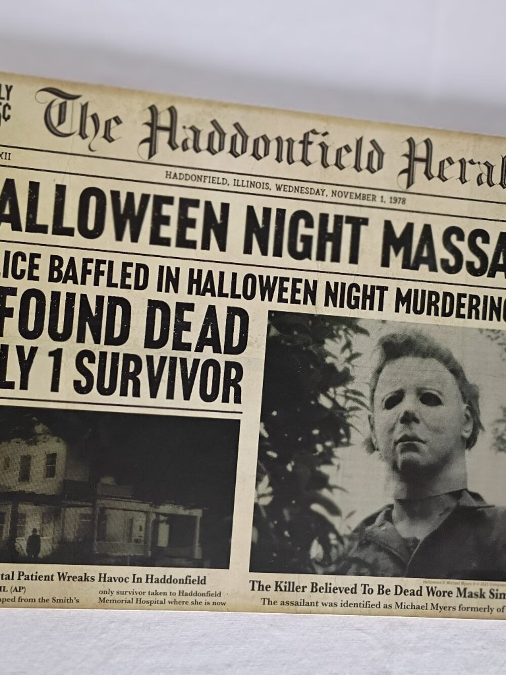 Compass Internatiol Pictures" The Haddonfeild Herald Newspaper Print" Sign